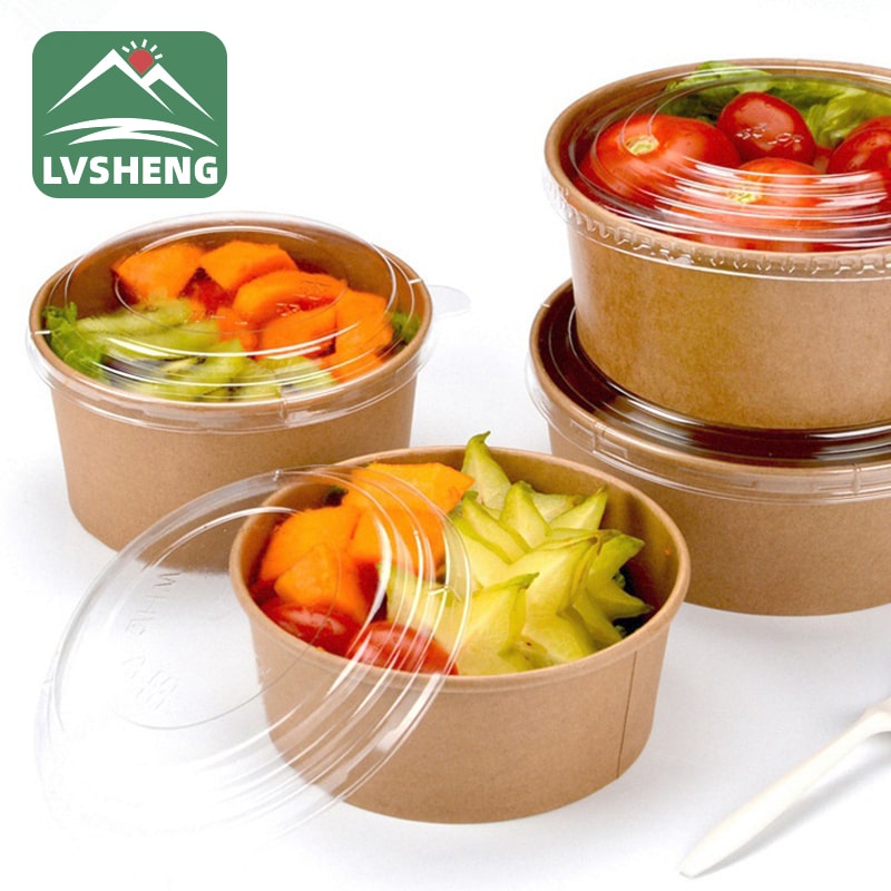Brown Kraft Salatin tasa
