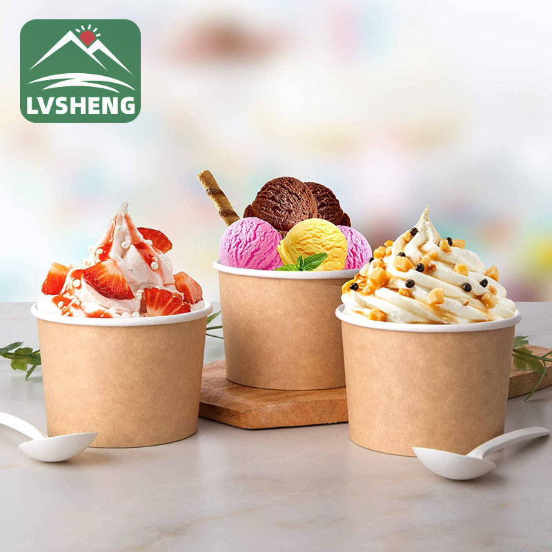 Ice cream takarda tubs